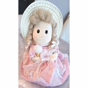 80s VTG Berkeley Designs Cuddle Kidz Musical Moving Doll My Favorite Things Pink